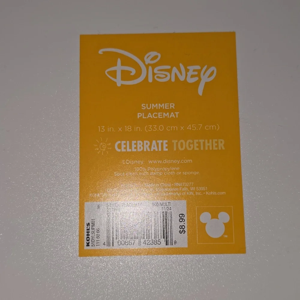Disney's Stitch Placemats set of 2